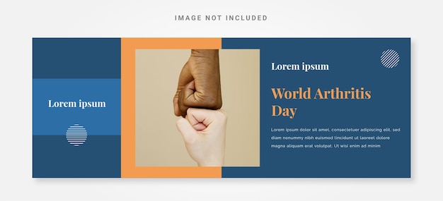 Banner Wereld artritis dag ontwerpsjabloon met foto