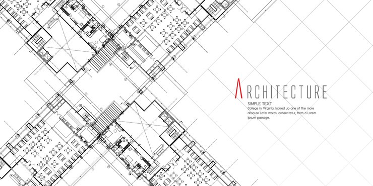 Vector banner with architecture design