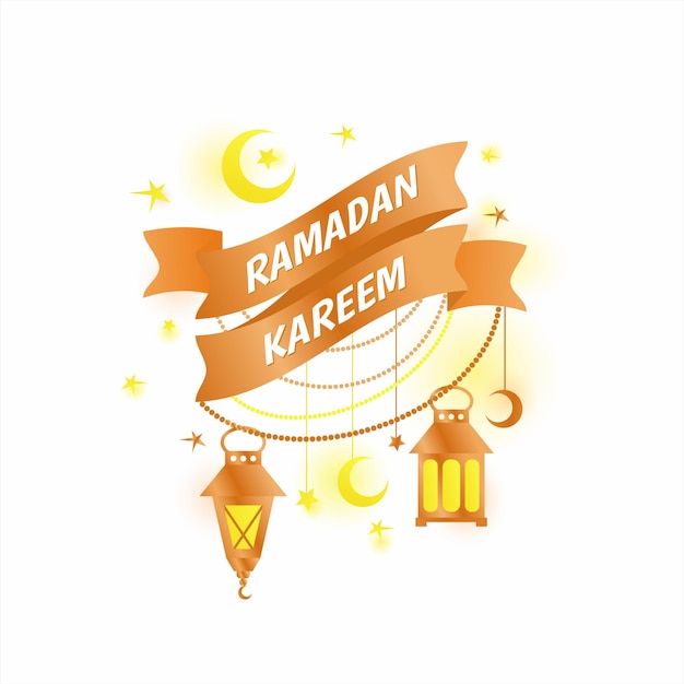 A banner with a banner that says ramadan kareem.