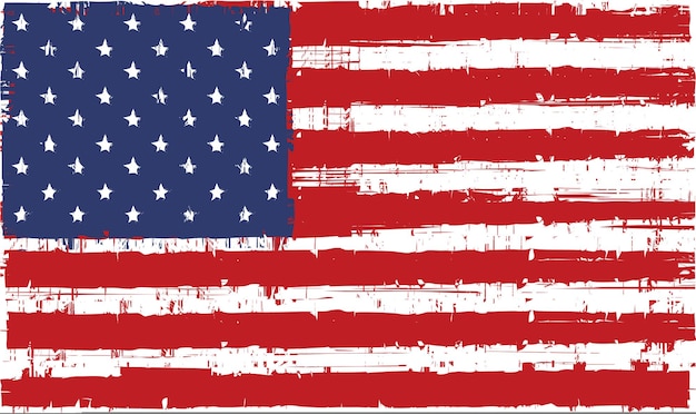 Vector banner with flag of united states america