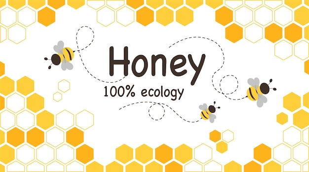 Banner with honey