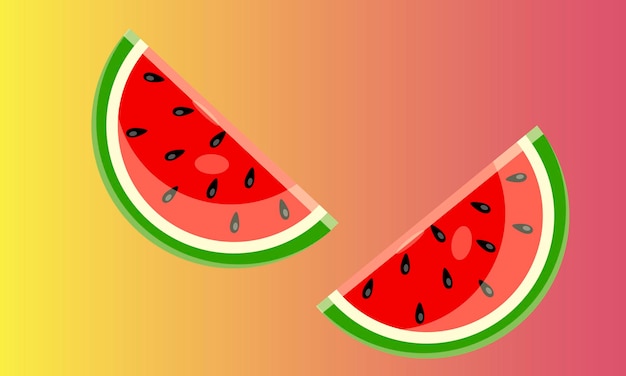 Banner with the image of a watermelon