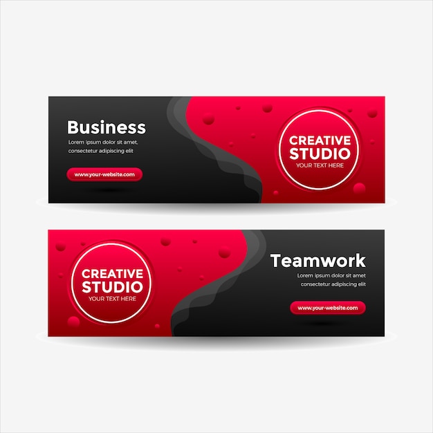 Banner with modern design colorful gradient