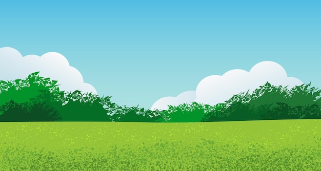 Vector banner with nature landscape eco vector background in cartoon style vector illustration