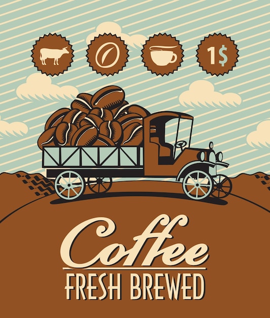 Art Coffee Beans Cargo Trucks Images - Free Download on Freepik