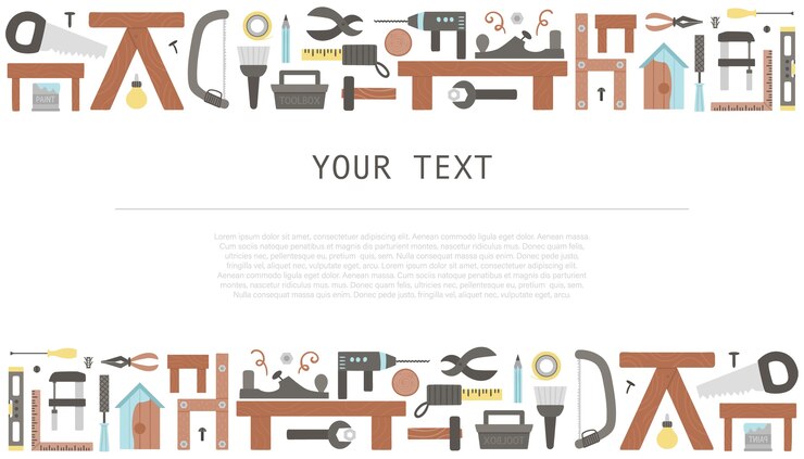 Vector  banner with tools.