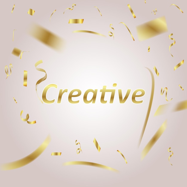 Vector a banner with the word creative on it