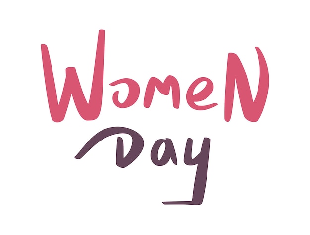 Vector banner for women's day march 8. bright, beautiful font.