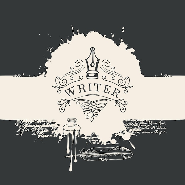 banner on a writers theme