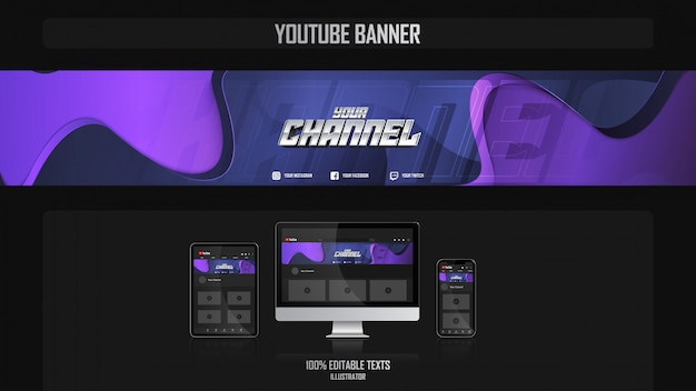 Banner for youtube channel with Dance concept