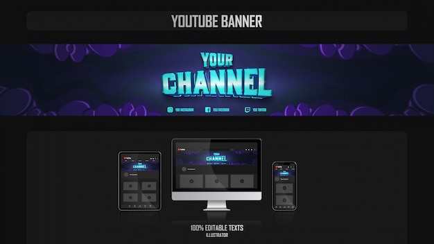 게이머 컨셉의 YouTube 채널 배너