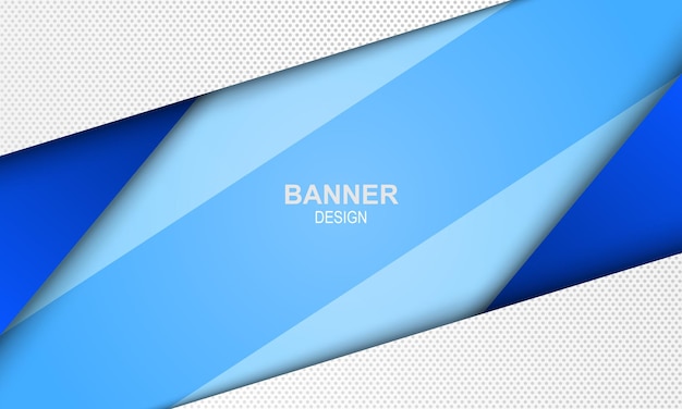 Bannerachtergrond met witte en blauwe strepenachtergrond Vectorillustratie