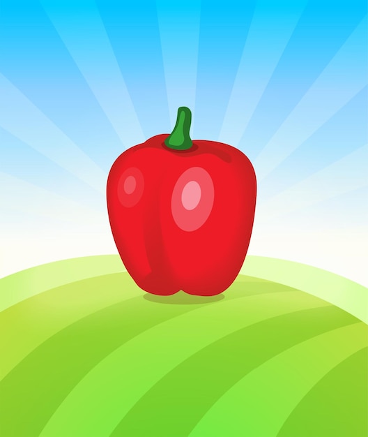 Bannermalplaatje met Pepper Vegetables-handelsposter