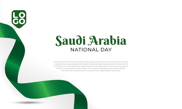 Bannermalplaatje voor de nationale feestdag van saoedi-arabië