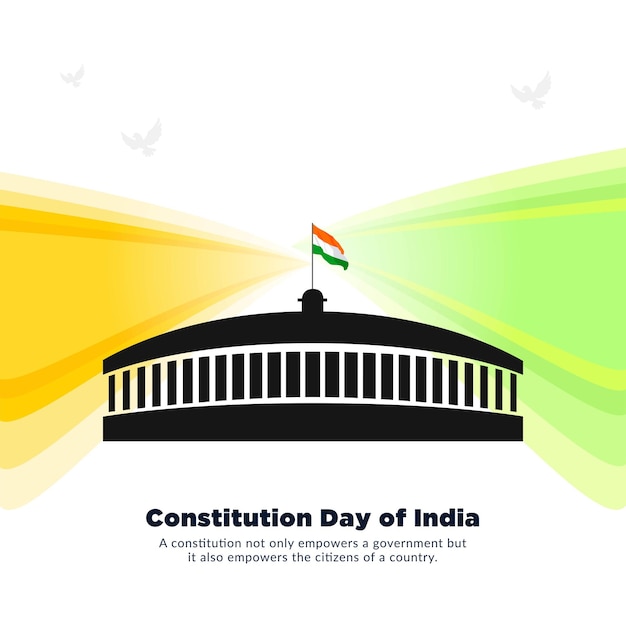 Bannerontwerp van de sjabloon happy constitution day of india