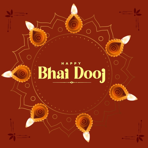 Vector bannerontwerp van happy bhai dooj indiase festivalsjabloon