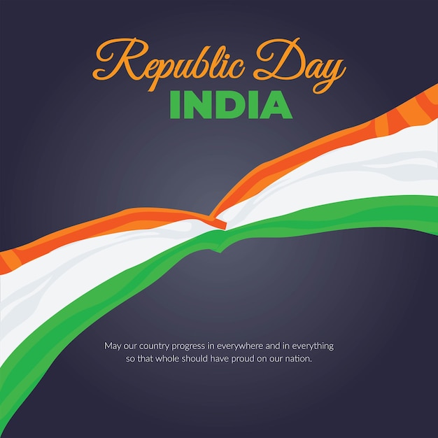 Vector bannerontwerp van happy indian republic day-sjabloon
