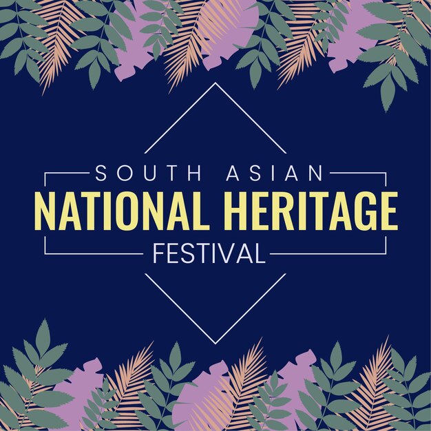 Bannerontwerp van zuid-aziatische nationale erfgoedfestivalsjabloon