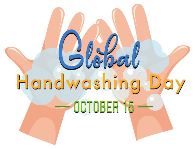 Vector bannerontwerp voor wereldwijde handenwasdag