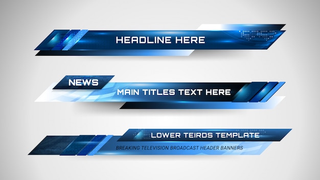 Banners and lower thirds for news channel