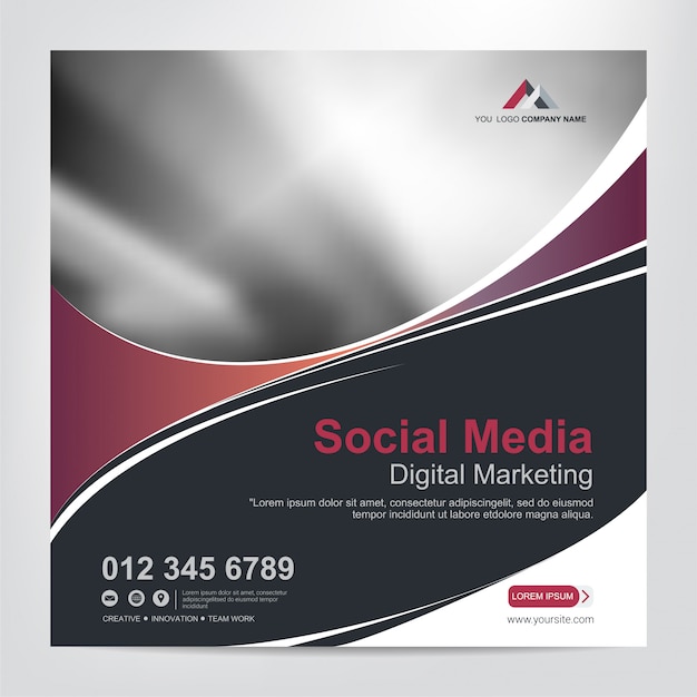 Banners for social media post template