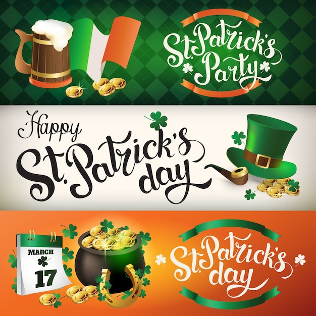 Banners st patrick day