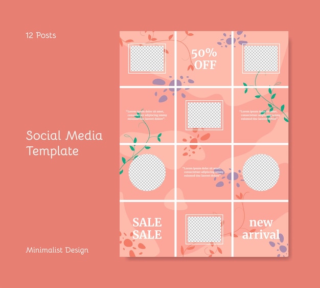 Vector banners template for social media