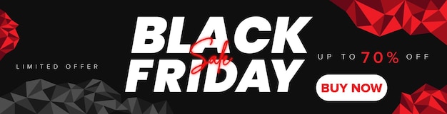 Vector banniere site web black friday