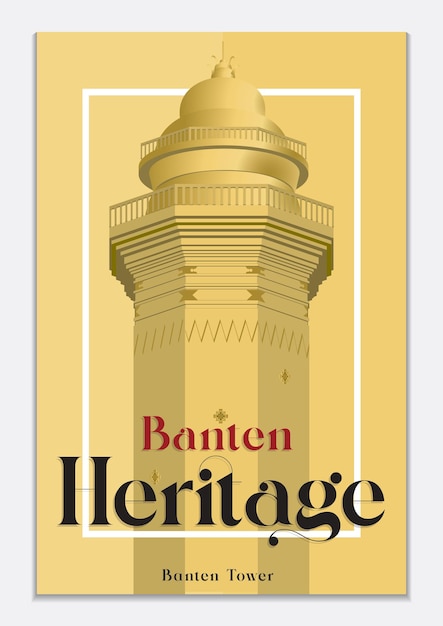 Vettore patrimonio della torre di banten