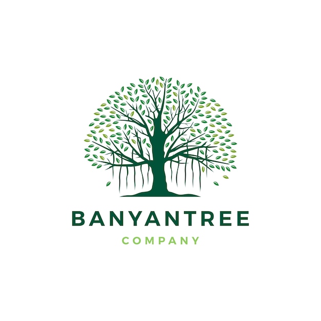 Banyan boom logo pictogram illustratie