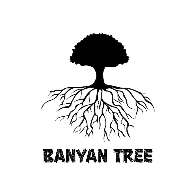 Banyan tree logo illustration vector design