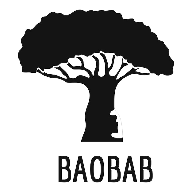 Icona dell'albero di baobab illustrazione semplice dell'icona di vettore dell'albero di baobab per il web