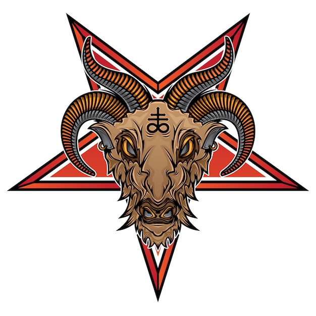 Baphomet demon goat head