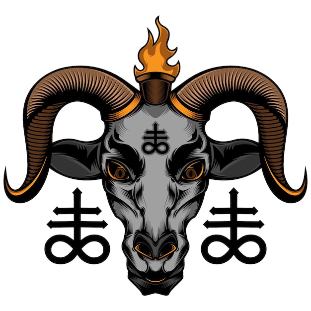 baphomet demon satanic logo