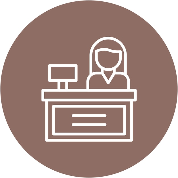 Vector bar cashier vector illustration style