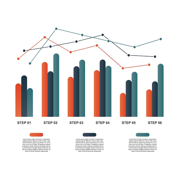 Bar chart graph diagram statistical business infographic