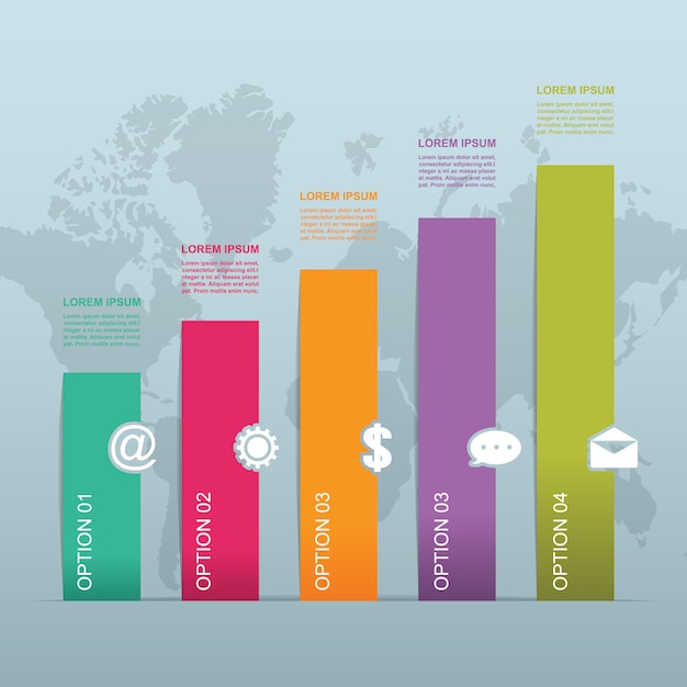 Vettore illustrazione di infographic di affari statistici del diagramma di punti del grafico a barre