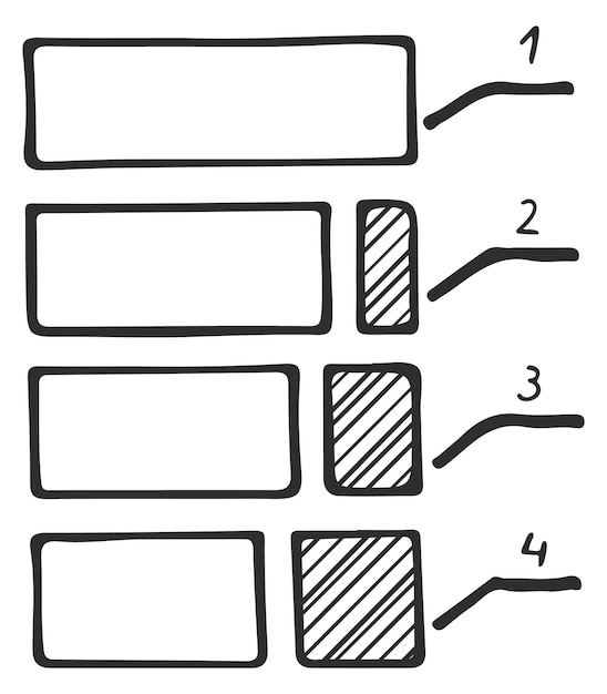 Vettore icona del grafico a barre simbolo di infografica schizzo disegno statistico