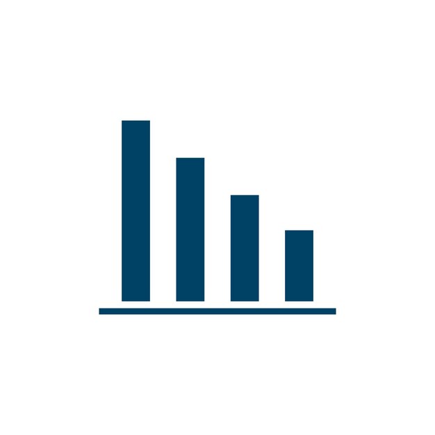 Bar chart icon vector design templates