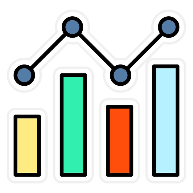 Vector bar chart icon vector image can be used for immigration