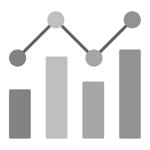 Vector bar chart icon vector image can be used for immigration