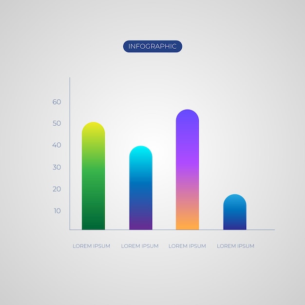 Vector bar chart infographic