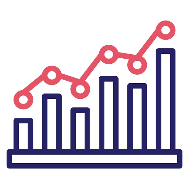 Bar Chart vector icon illustration of Immigration iconset