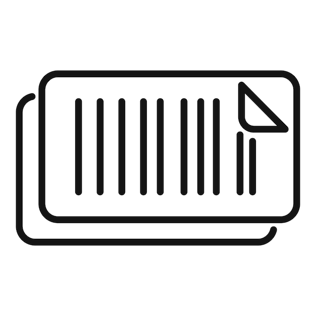 Vector bar code icon outline vector scan new product