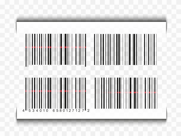 Bar code icon realistic. flat barcode.