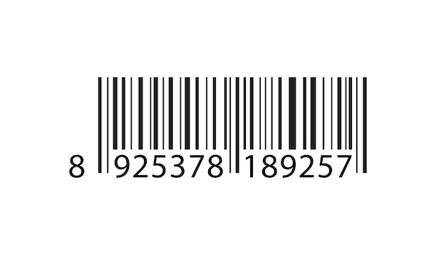 Vector bar code on white background realistic barcode