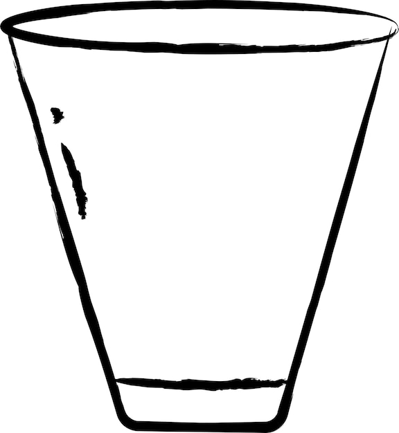 Bar glass hand drawn vector illustration