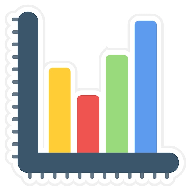 Bar Graph Flat Illustration