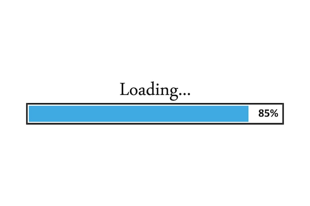 Vector bar line representing the process of loadingloading bar vector eps10