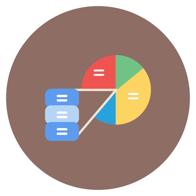 Bar Of Pie Flat Illustration